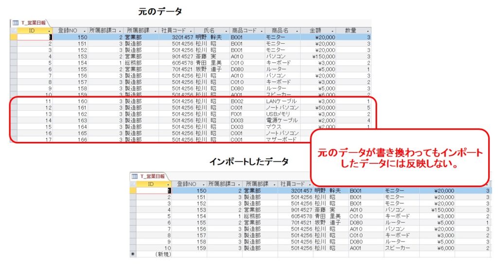 【Access】リンクテーブルのメリットとインポートとの違い ふうふのしあわせ講座