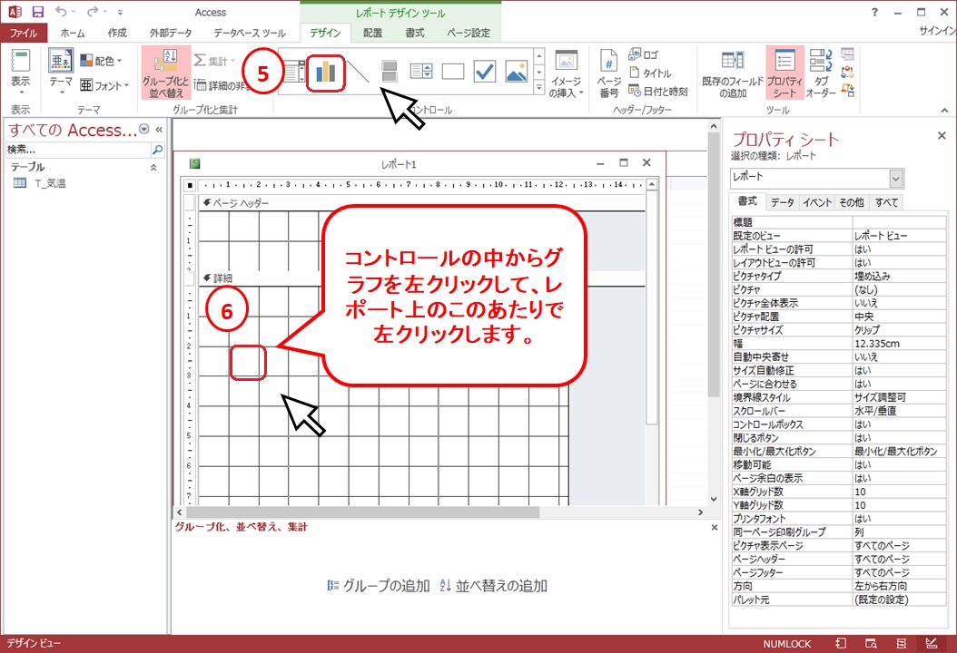 Accessグラフをレポートに作成する方法 ふうふのしあわせ講座