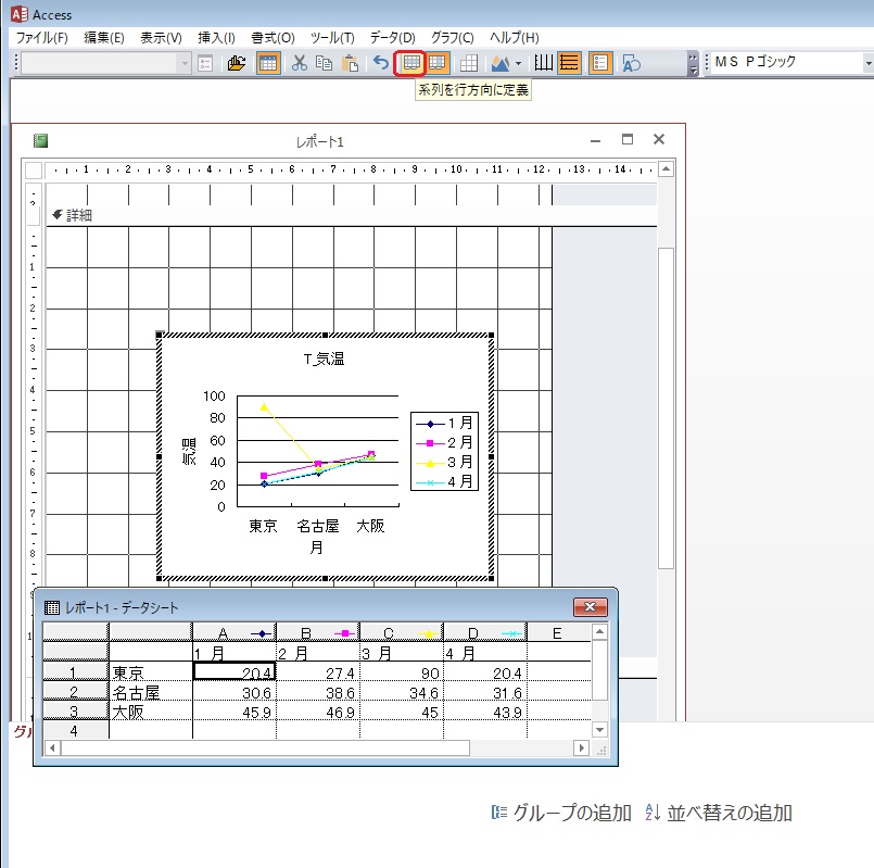 Accessグラフをレポートに作成する方法 ふうふのしあわせ講座